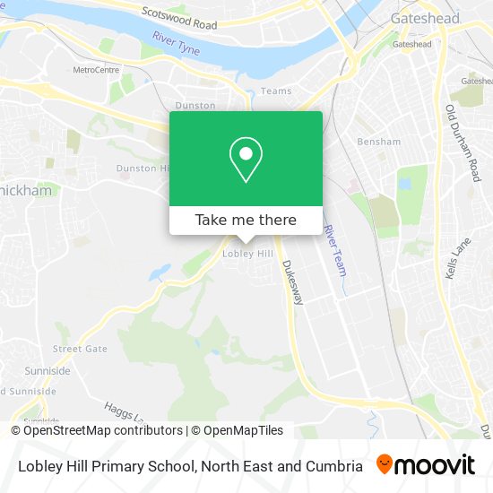 Lobley Hill Primary School map