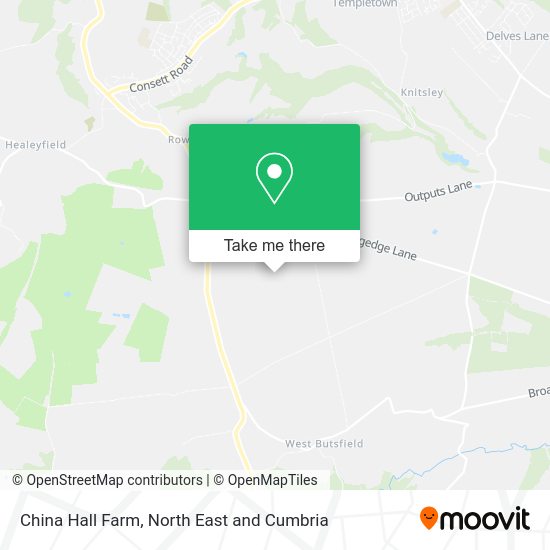 China Hall Farm map