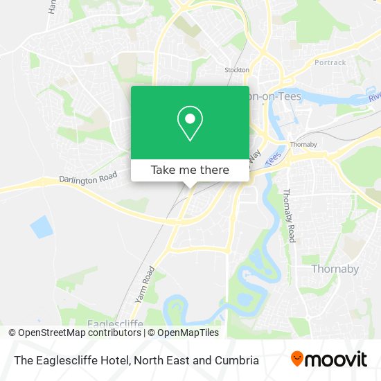 The Eaglescliffe Hotel map