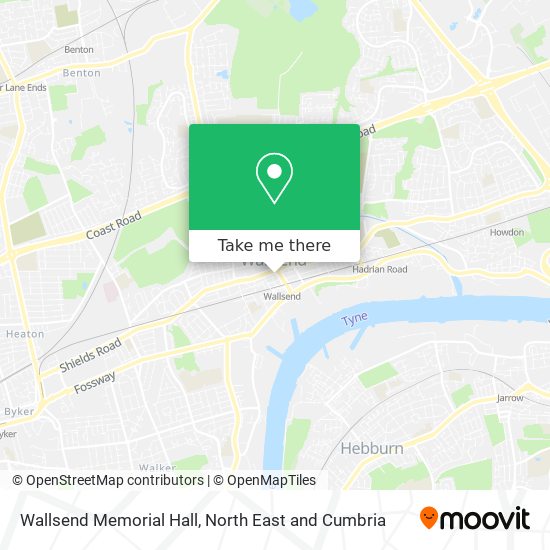 Wallsend Memorial Hall map