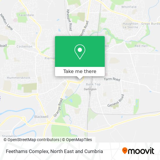 Feethams Complex map