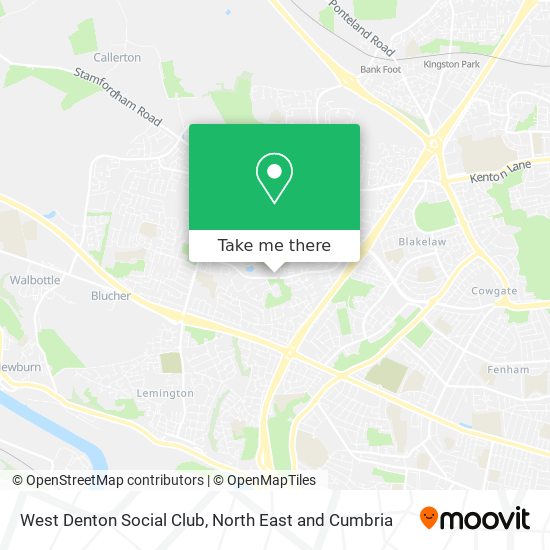 West Denton Social Club map