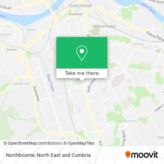 Northbourne map