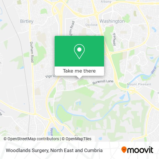Woodlands Surgery map