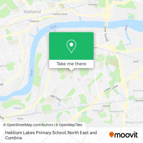 Hebburn Lakes Primary School map