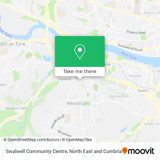 Swalwell Community Centre map