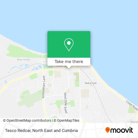 Tesco Redcar map