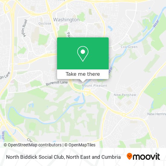 North Biddick Social Club map