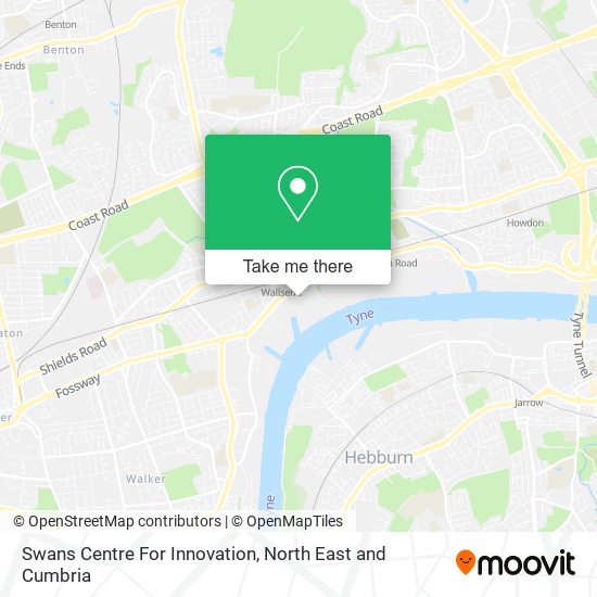 Swans Centre For Innovation map
