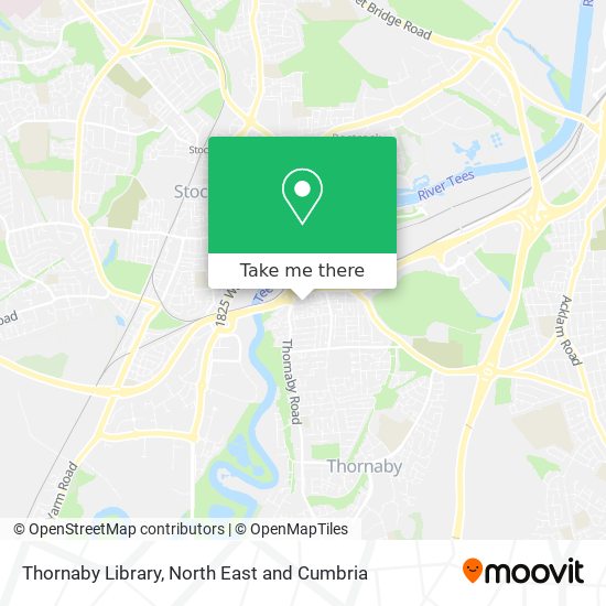 Thornaby Library map