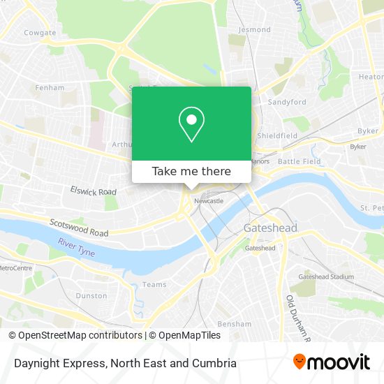 Daynight Express map