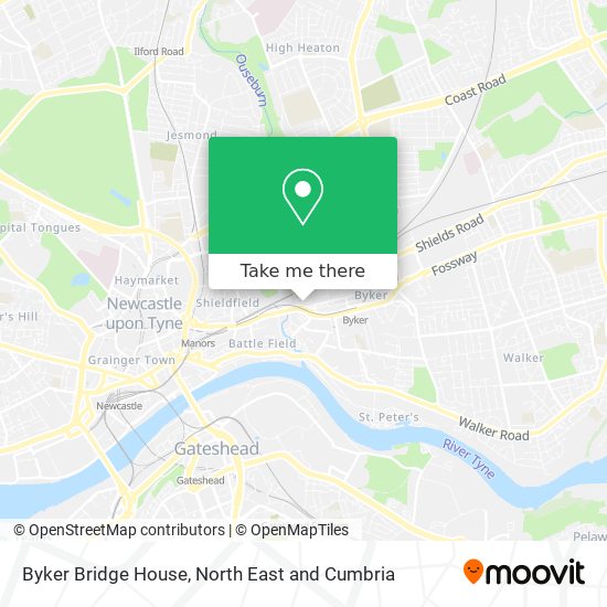 Byker Bridge House map
