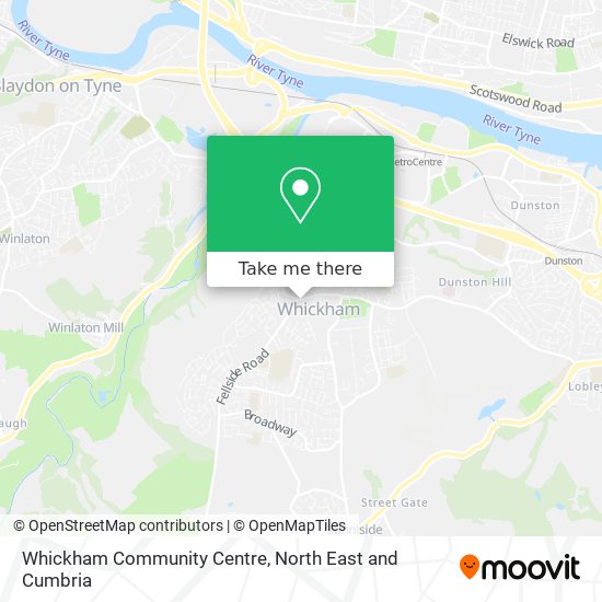 Whickham Community Centre map
