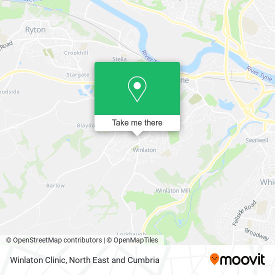 Winlaton Clinic map