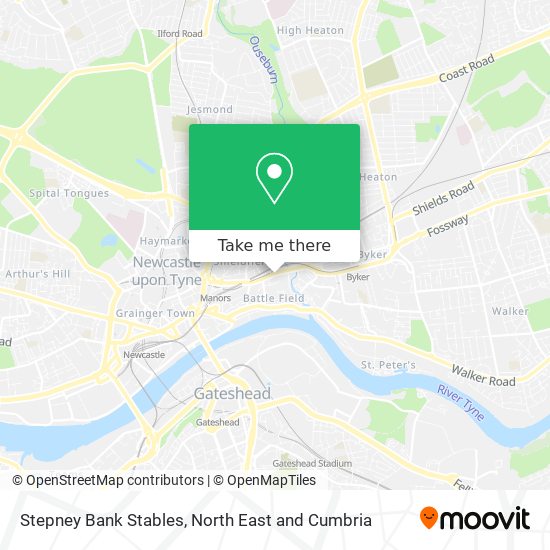 Stepney Bank Stables map