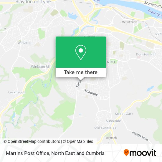 Martins Post Office map