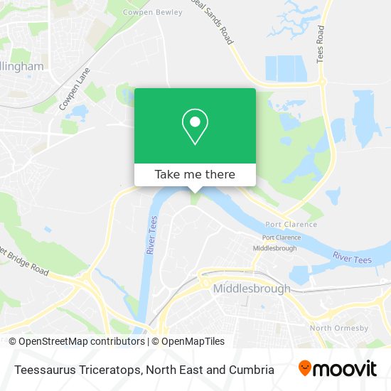 Teessaurus Triceratops map