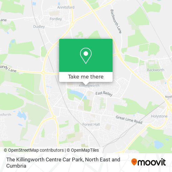 The Killingworth Centre Car Park map
