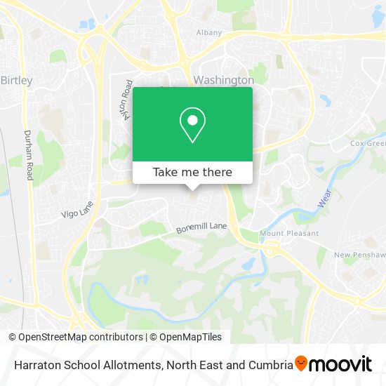 Harraton School Allotments map
