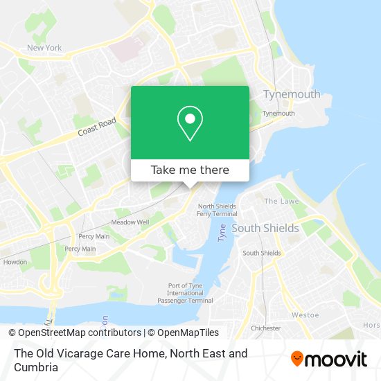 The Old Vicarage Care Home map