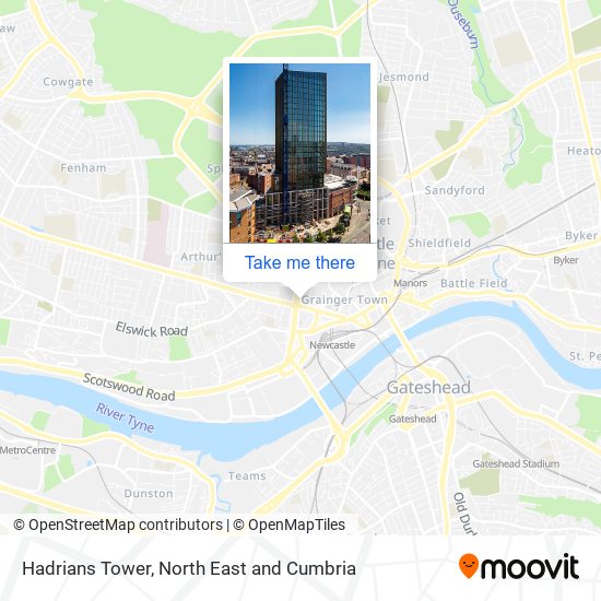 Hadrians Tower map