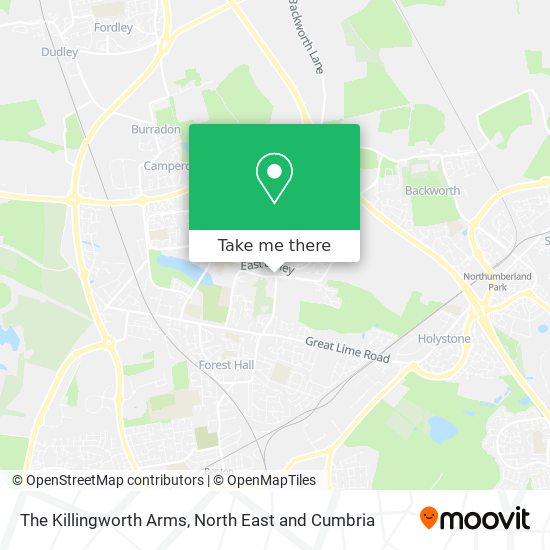The Killingworth Arms map