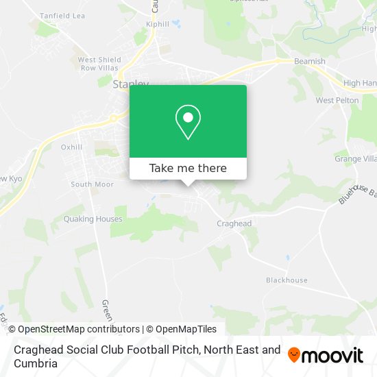 Craghead Social Club Football Pitch map