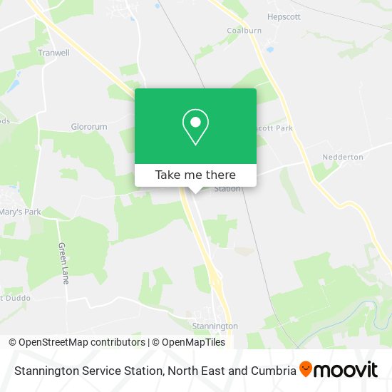 Stannington Service Station map
