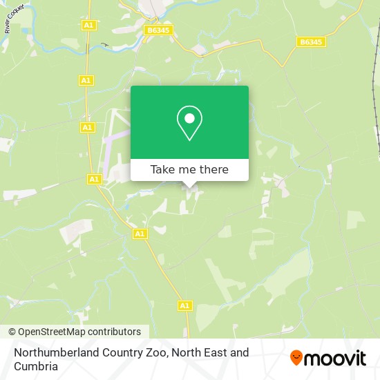 Northumberland Country Zoo map