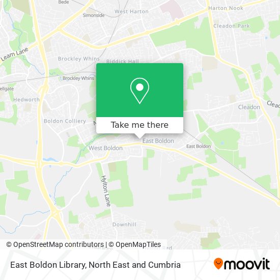 East Boldon Library map