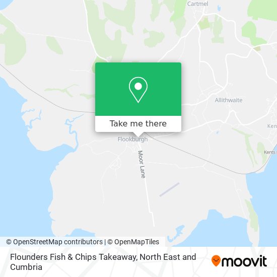 Flounders Fish & Chips Takeaway map