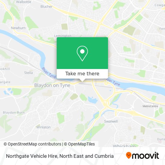 Northgate Vehicle Hire map