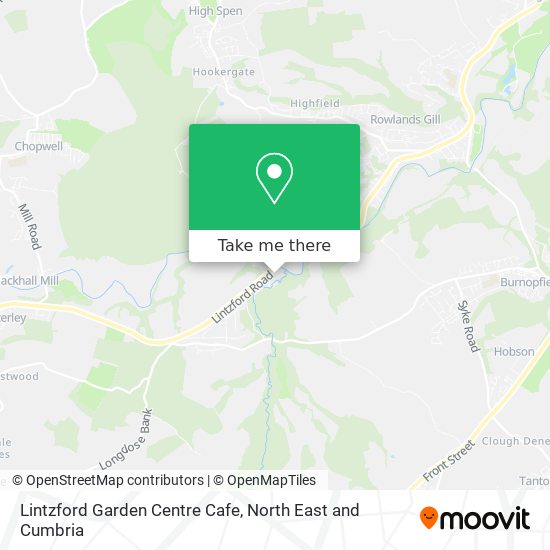 Lintzford Garden Centre Cafe map
