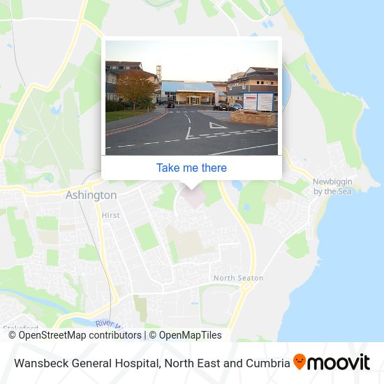 How to get to Wansbeck General Hospital in Northumberland by Bus?