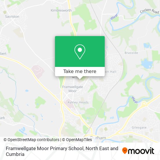 Framwellgate Moor Primary School map