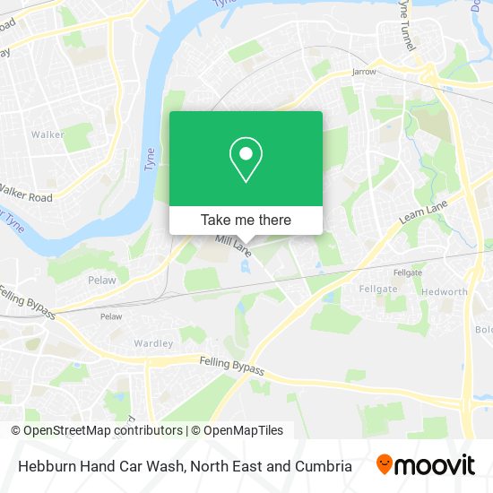 Hebburn Hand Car Wash map