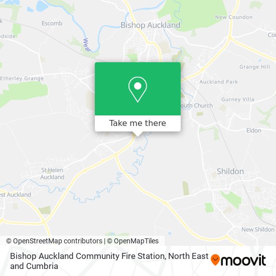 Bishop Auckland Community Fire Station map