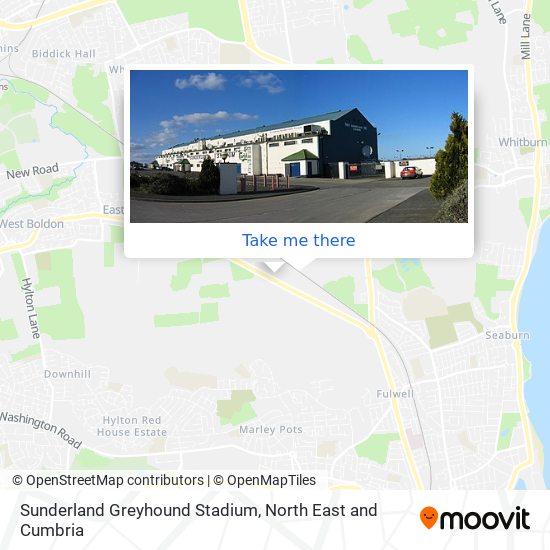 Sunderland Greyhound Stadium map