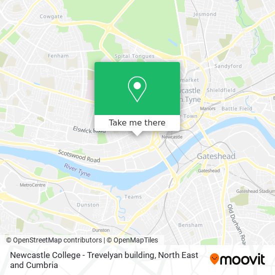 Newcastle College - Trevelyan building map