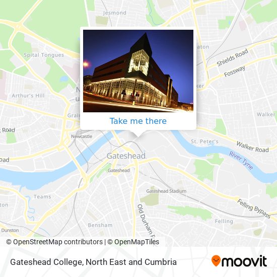 Gateshead College map