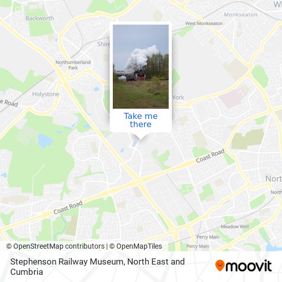 Stephenson Railway Museum map