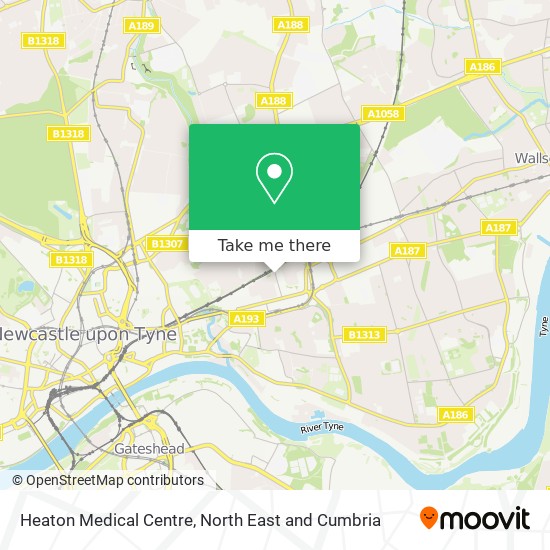 Heaton Medical Centre map