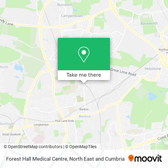 Forest Hall Medical Centre map
