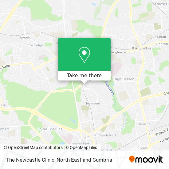 The Newcastle Clinic map