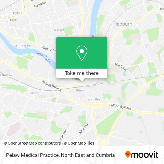 Pelaw Medical Practice map