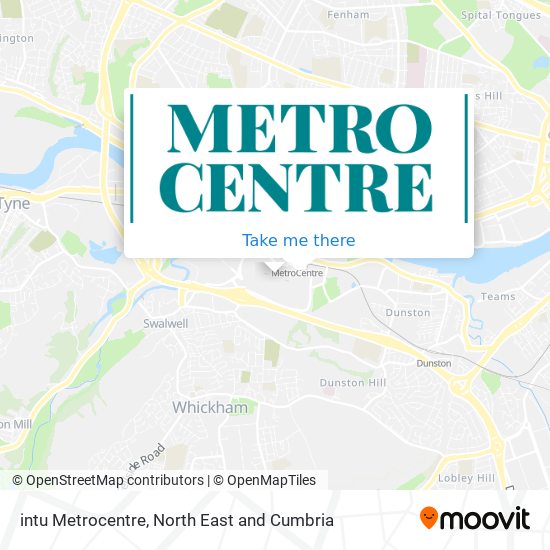 intu Metrocentre map