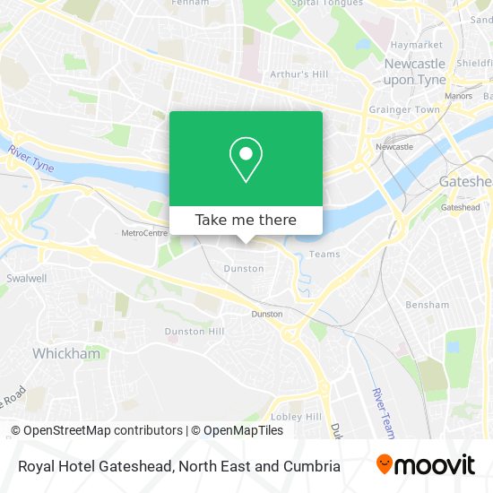 Royal Hotel Gateshead map