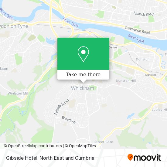 Gibside Hotel map
