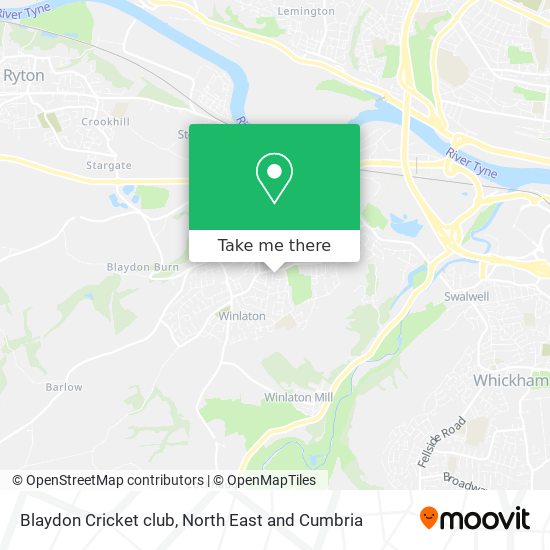Blaydon Cricket club map