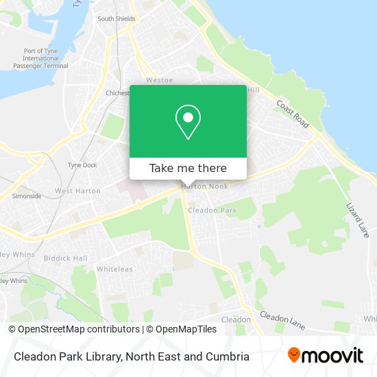 Cleadon Park Library map